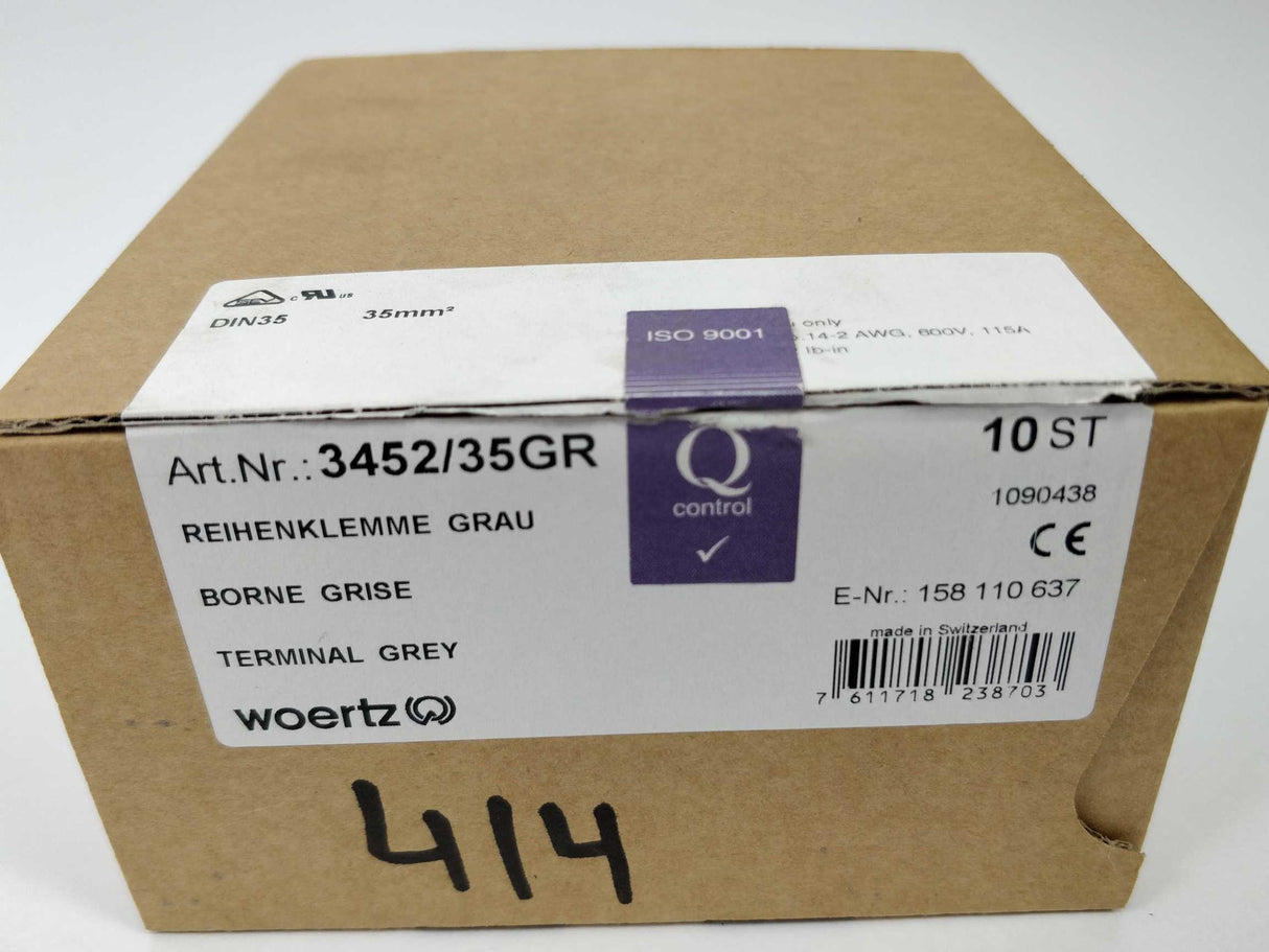 Woertz 3452/35GR Terminal 35mm² 10pcs