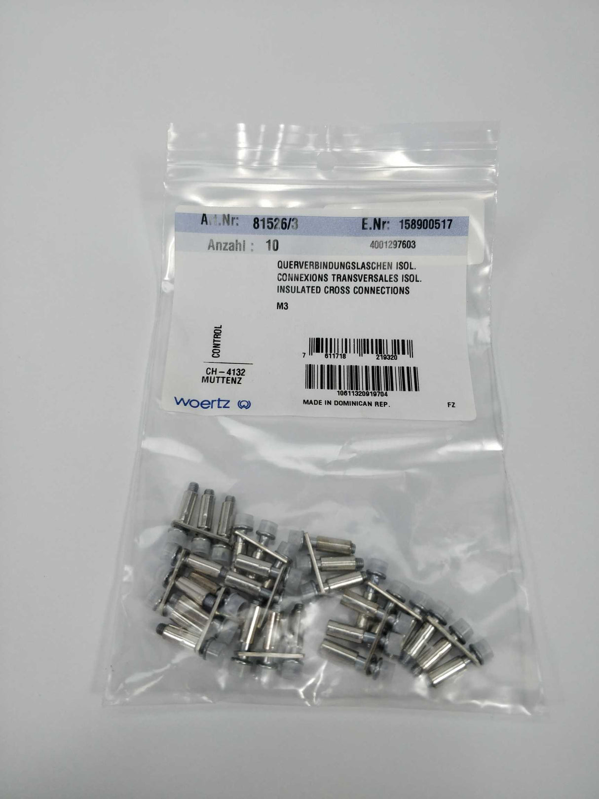 Woertz 81526/3 Cross-connection 3pole 10pcs