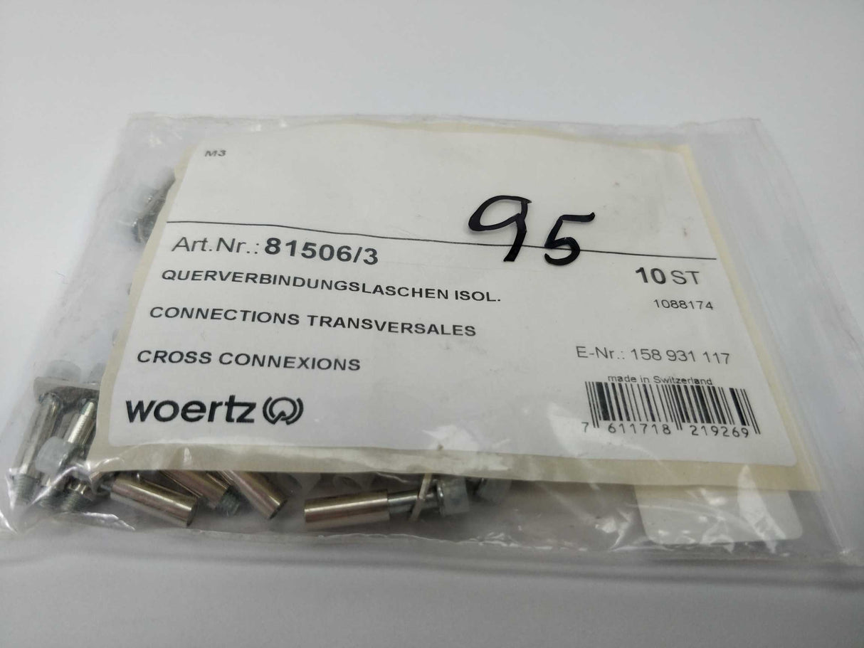 Woertz 81506/3 Cross-connection 3pole to terminal 4mm² 10pcs