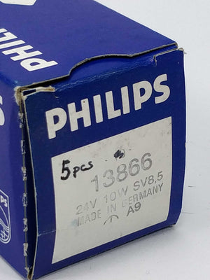 Philips 13866 Miniature light bulbs 24V 10W SV8,5 5pcs