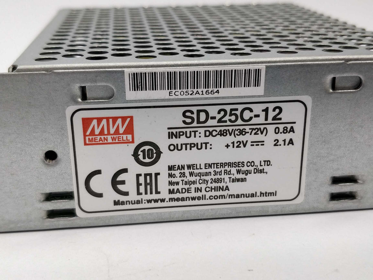 Mean Well MW SD-25C-12 Power Supply 12VDC 2.1A, Input 36-72V
