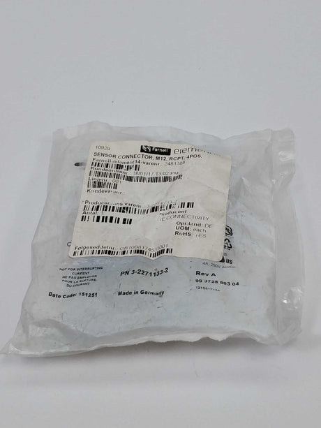 TE Connectivity 3-2271133-2 Sensor connector M12