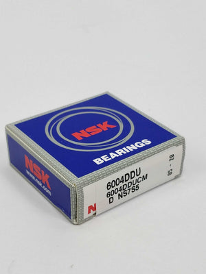 NSK 6004DDU Rubber Sealed Deep Groove Ball Bearing Pack of 3