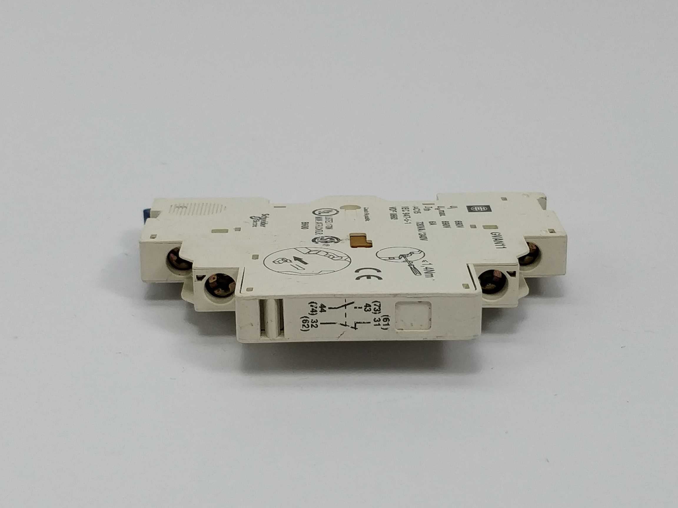 GE GVAN11 Auxiliary Contact Block For Schneider Circuit Breaker – 10A 600V AC/DC, General Purpose