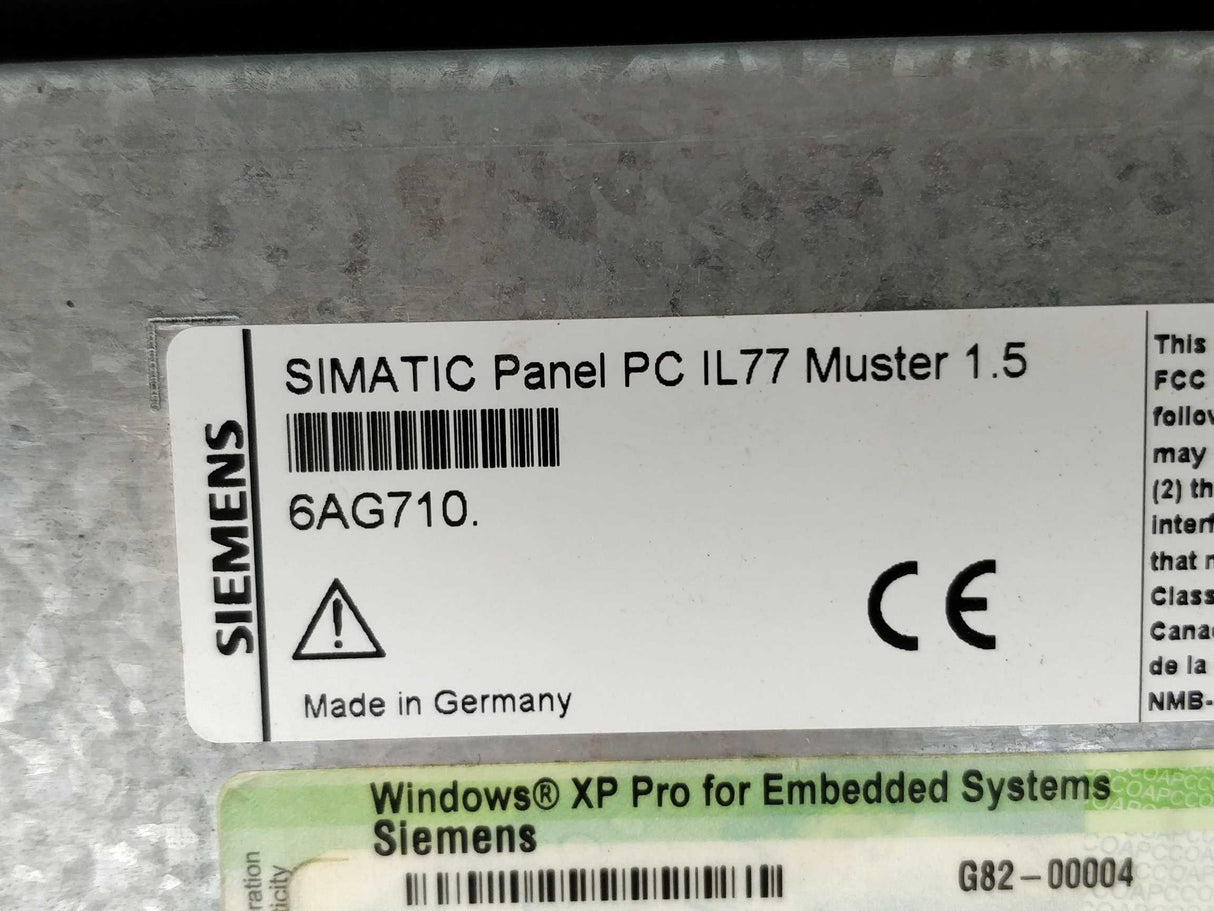 Siemens 6AG710 Simatic Panel PC IL77 Muster 1.5
