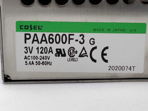 COSEL PAA600F-3 Power Supply 3V 120A