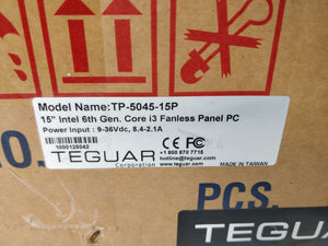 Teguar TP-5045-15P 15'' Intel 6th Gen. Core i3 Fanless PC