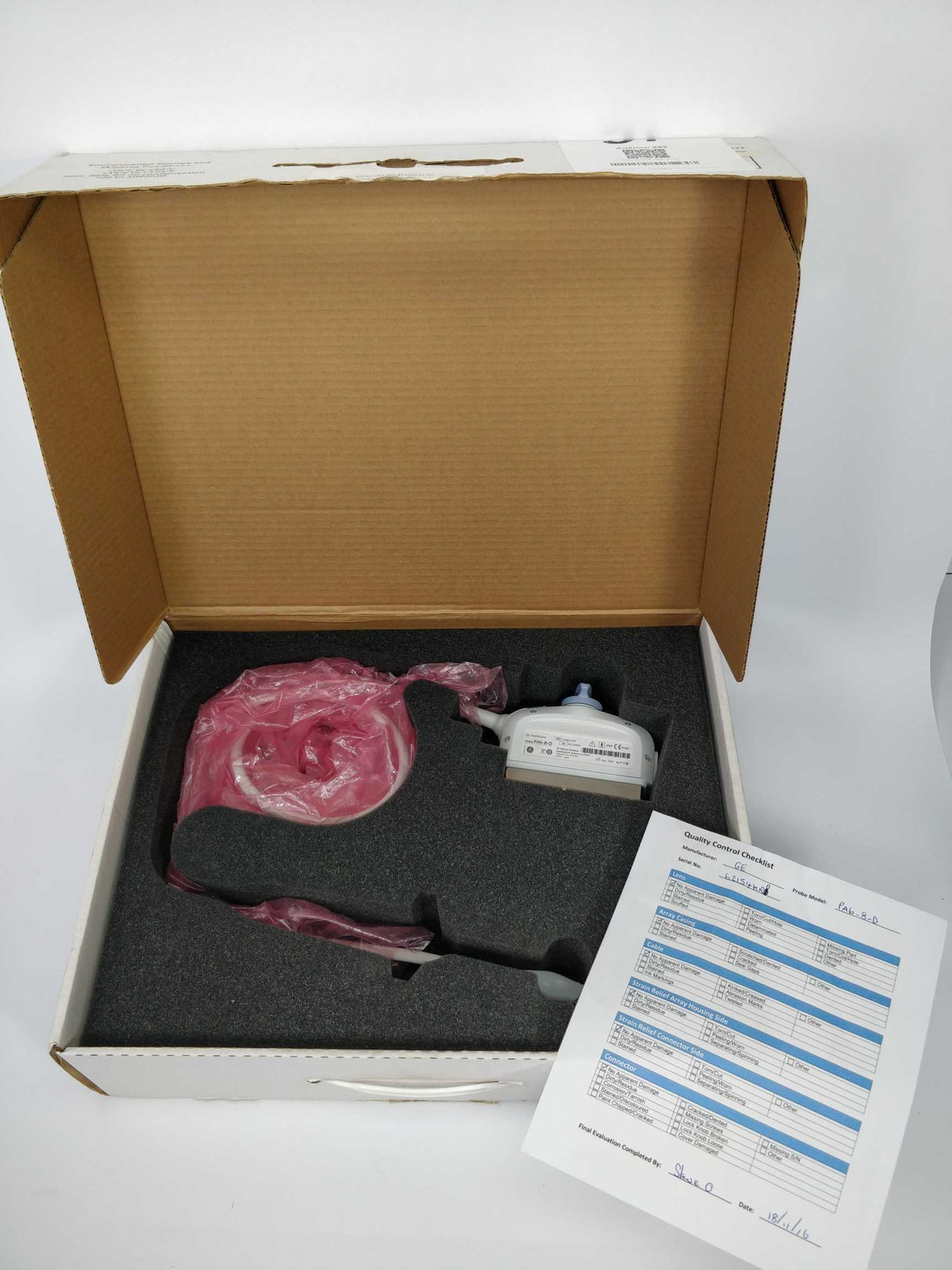 GE Healthcare PA6-8-D Cardiac Ultrasound Probe 4-10MHz