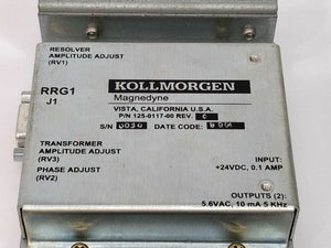 KOLLMORGEN RRG1 Magnedyne 125-0117-00 Rev. C Transformer