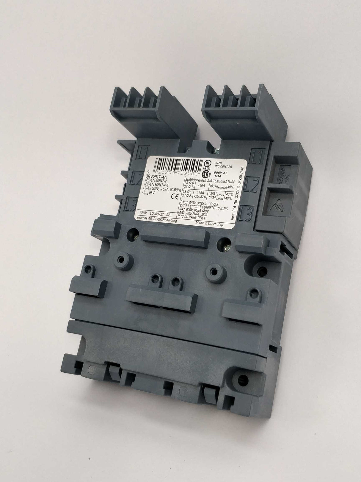 Siemens 3RV2917-4A 3-phase busbar E03 2Pcs