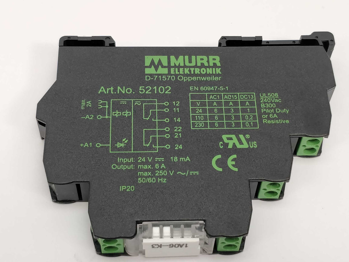 Murr 52102 Miro 12.4 24VDC-2U output relay