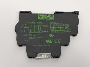 Murr 52000 Miro 6.2 24VDC-1U output relay 5 Pcs