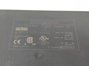 Siemens 3RX9502-0BA00 AS-Interface power supply 5A