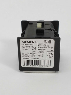 Siemens 3RH1911-1FA11 Auxiliary switch block E:06 3 Pcs
