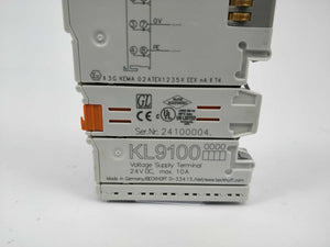 Beckhoff KL9100 Voltage supply terminal 24VDC 10A