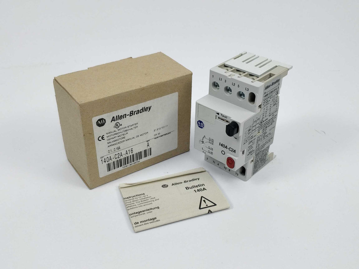 AB 140A-C2A-A16 Manual Motor Starter, Ser. A