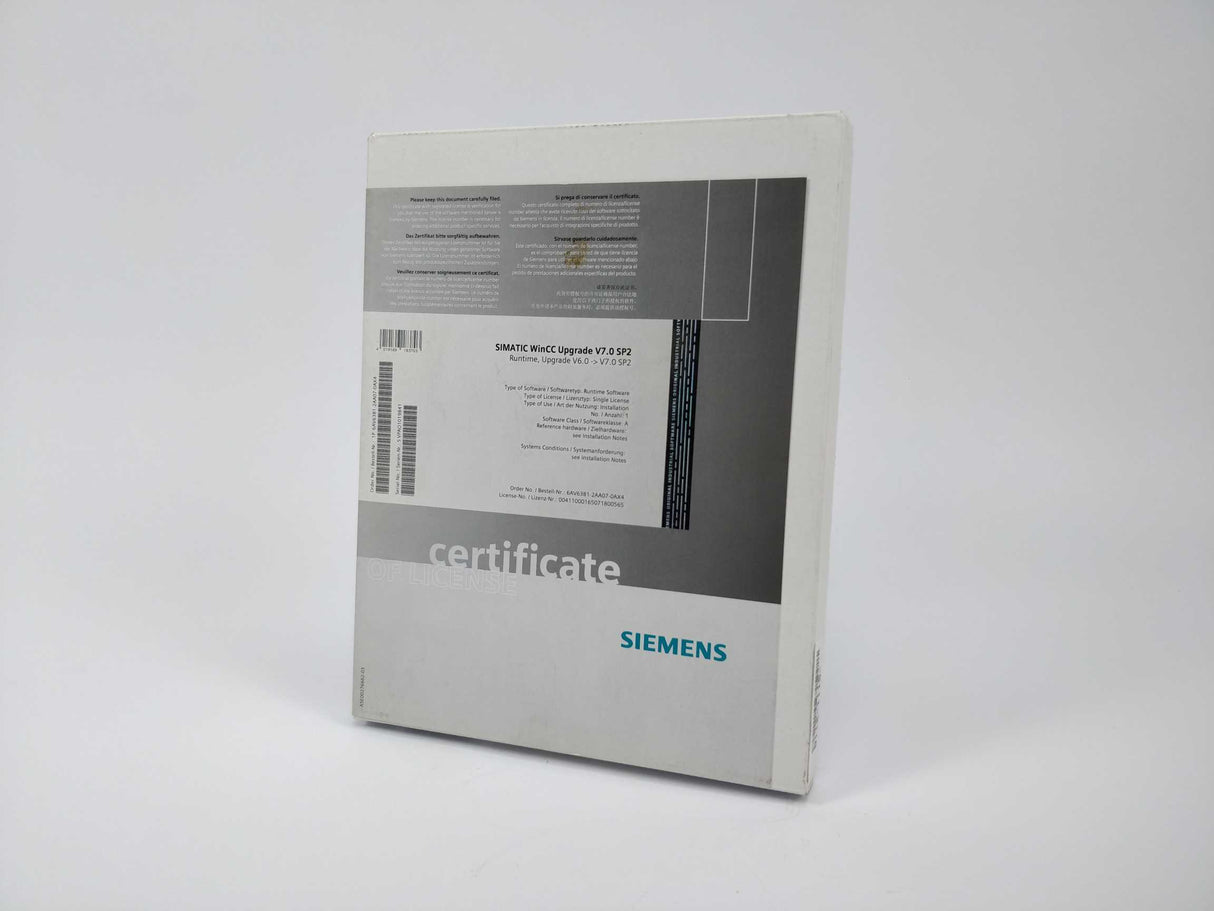 Siemens 6AV6381-2AA07-0AX4 Simatic WinCC V7.0 SP2