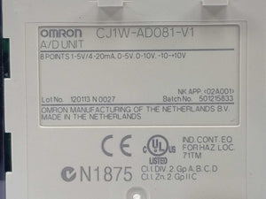 OMRON CJ1W-AD081-V1 A/D Unit
