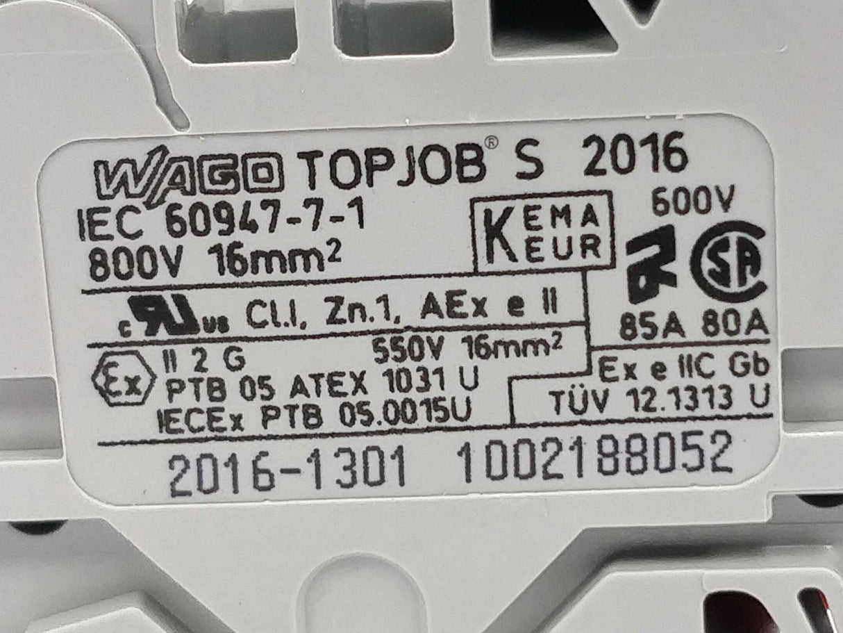 Wago 2016-1301 Terminal block, IEC60947-7-1