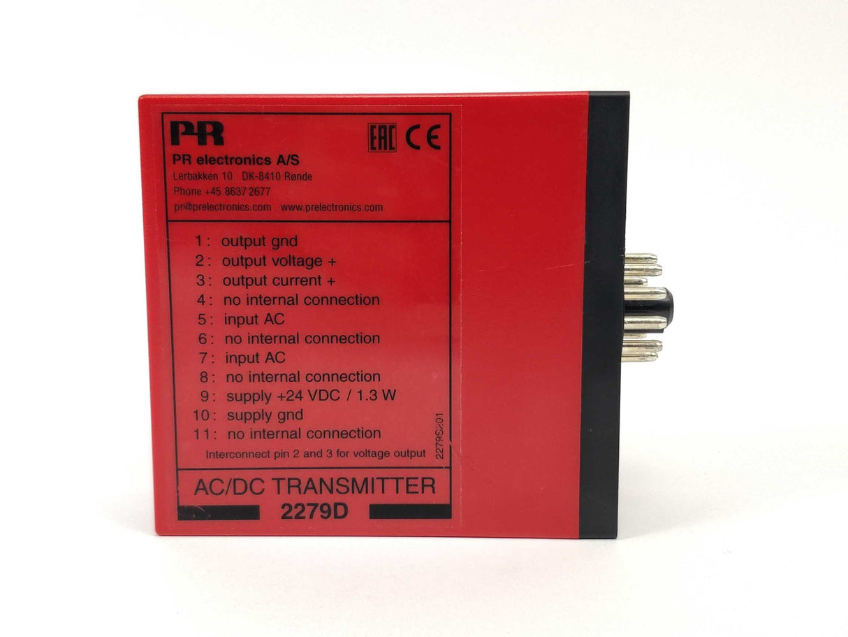 PR Electronics 2279F2D AC/DC Transmitter 2279D 24V 1,3 W