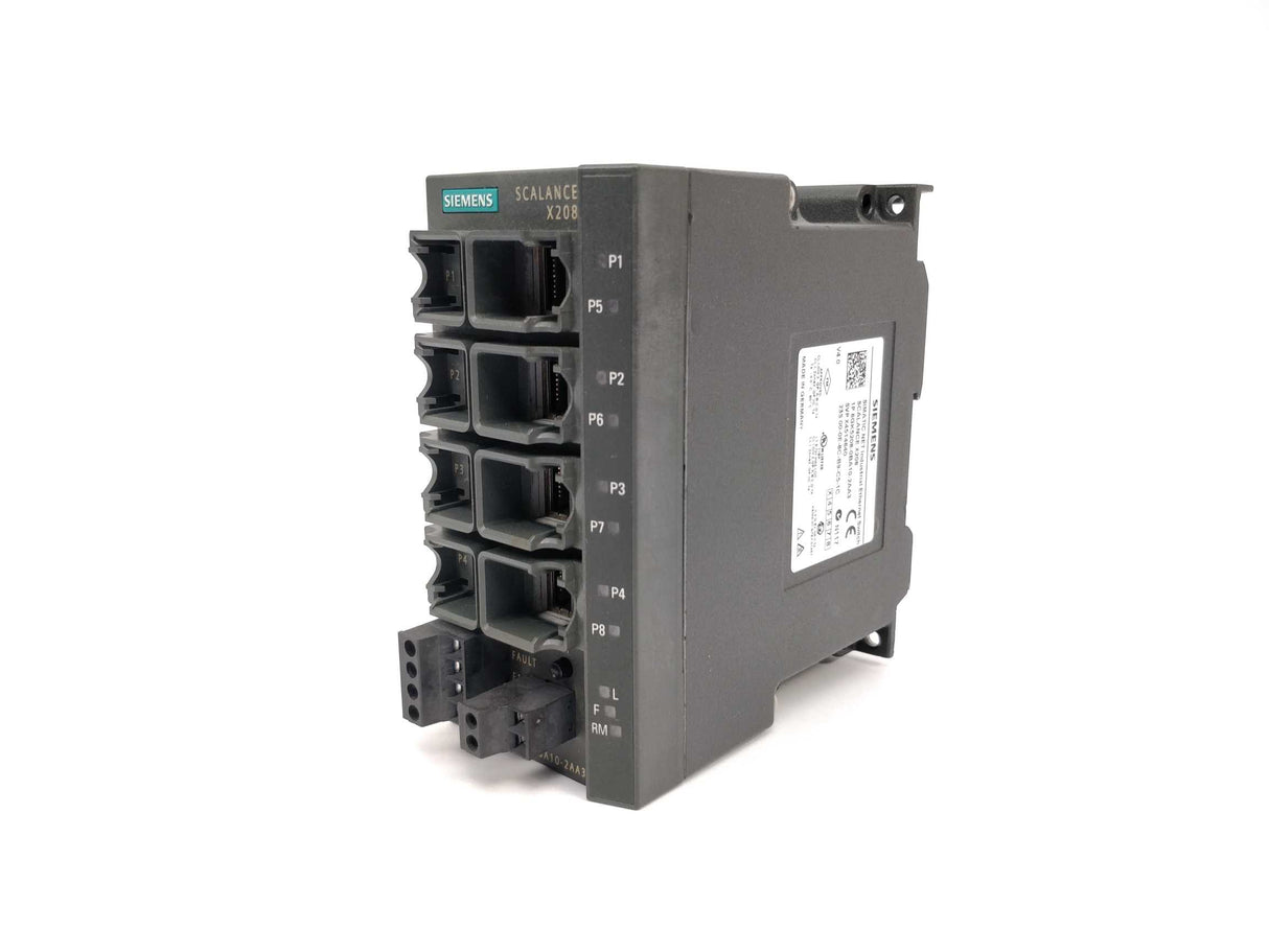 Siemens 6GK5208-0BA10-2AA3 Managed IE switch E03 F4.0 DC 24V 0,19A