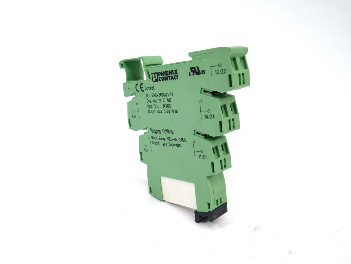 Phoenix Contact 2967015 Relay Base PLC-BSC- 24DC/21-21