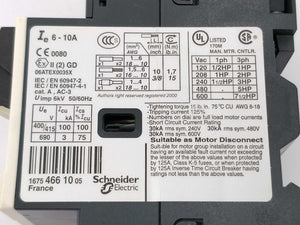 Schneider / Telemecanique GV2ME14 6-10A Circuit breaker 034313
