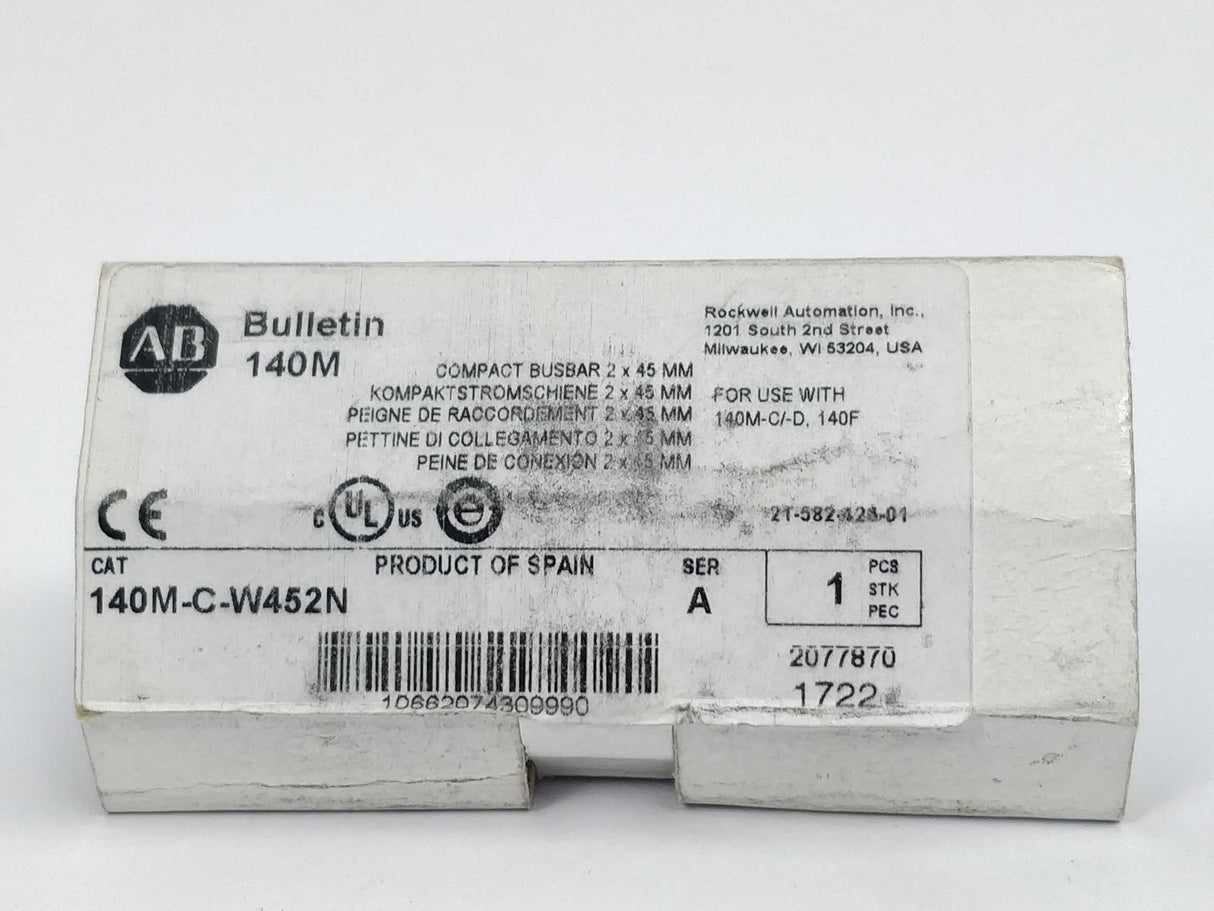 ALLEN-BRADLEY 140M-C-W452N Bus Bar Ser.A E