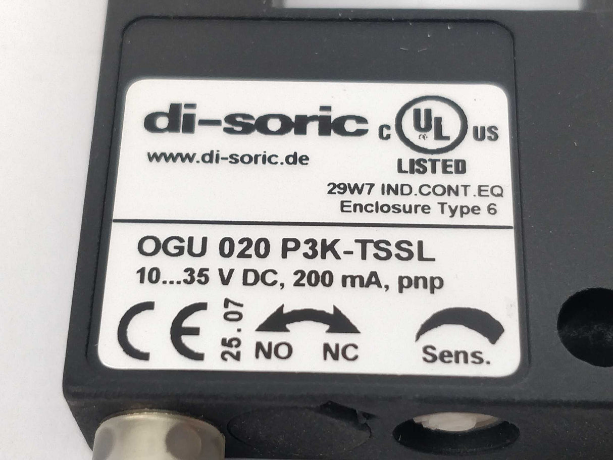 Di-Soric OGU 020 P3K-TSSL FORK LIGHT BARRIER