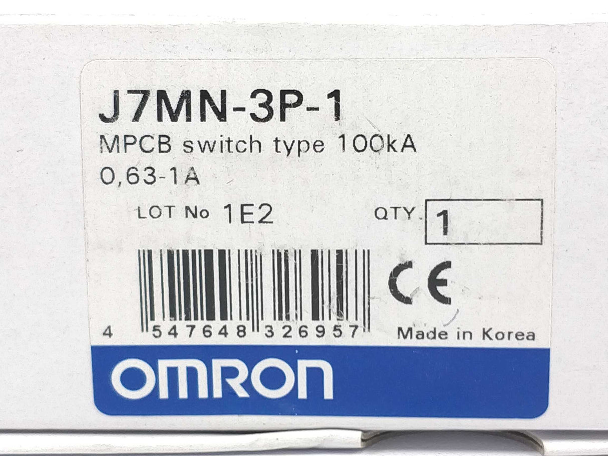 OMRON J7MN-3P-1 Motor-protective circuit breaker