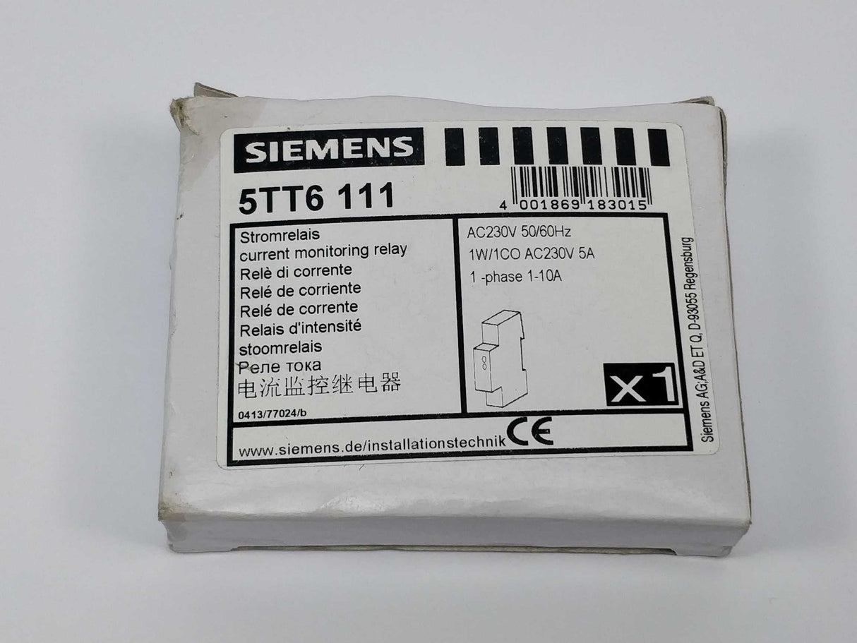 Siemens 5TT6111 Undercurrent relay