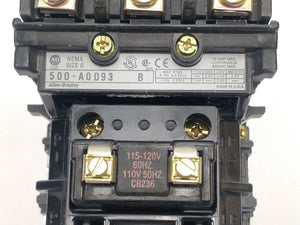 AB 500-A0D93 AC Contactor 115-120V coil