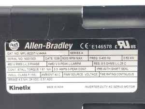 AB MPL-B220T-VJ44AA AC Rotary Servo Motor MPL 460V Ser.A