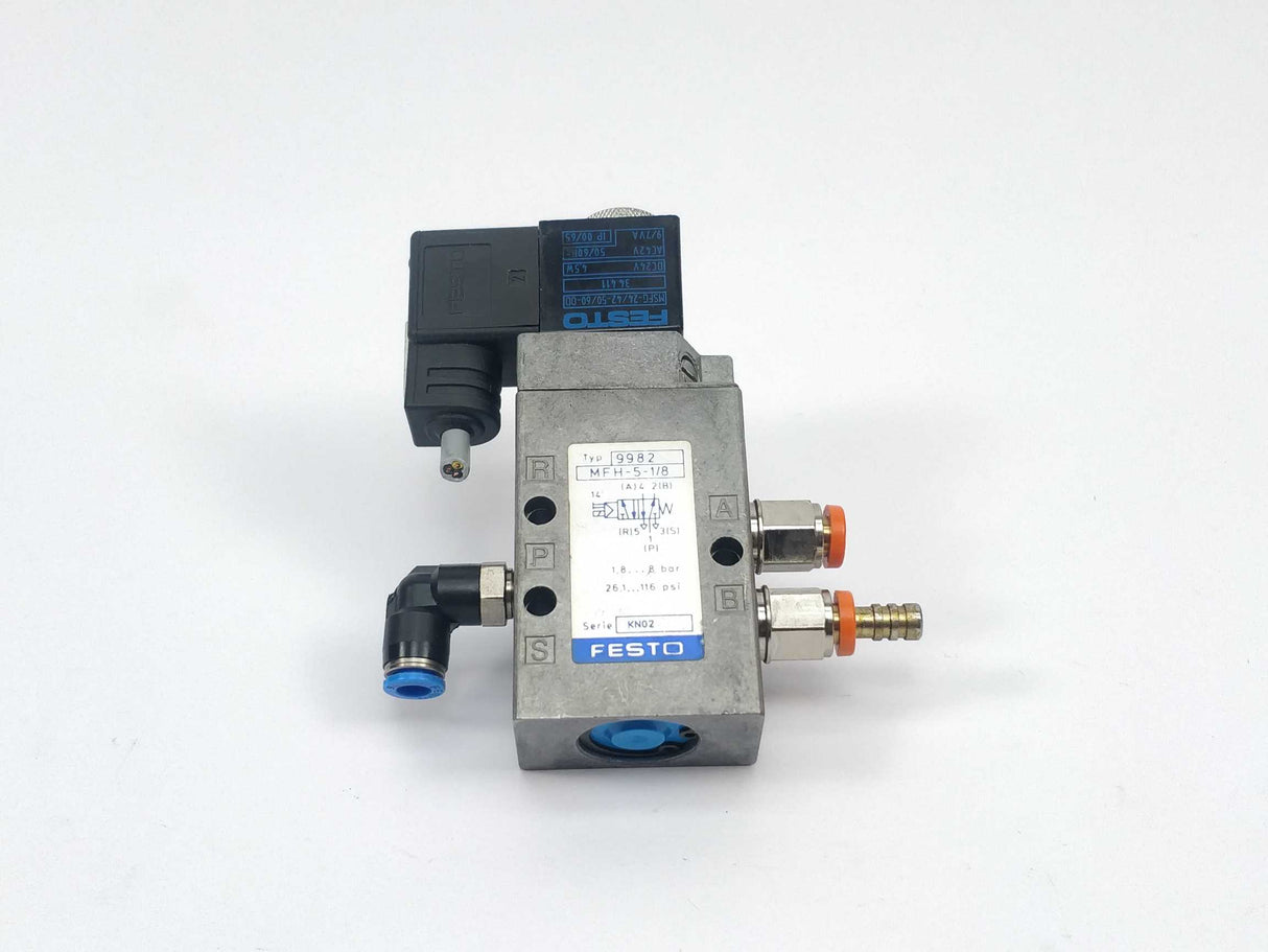 Festo 9982 Solenoid Valve MFH-5-1/8, Ser. Kno2