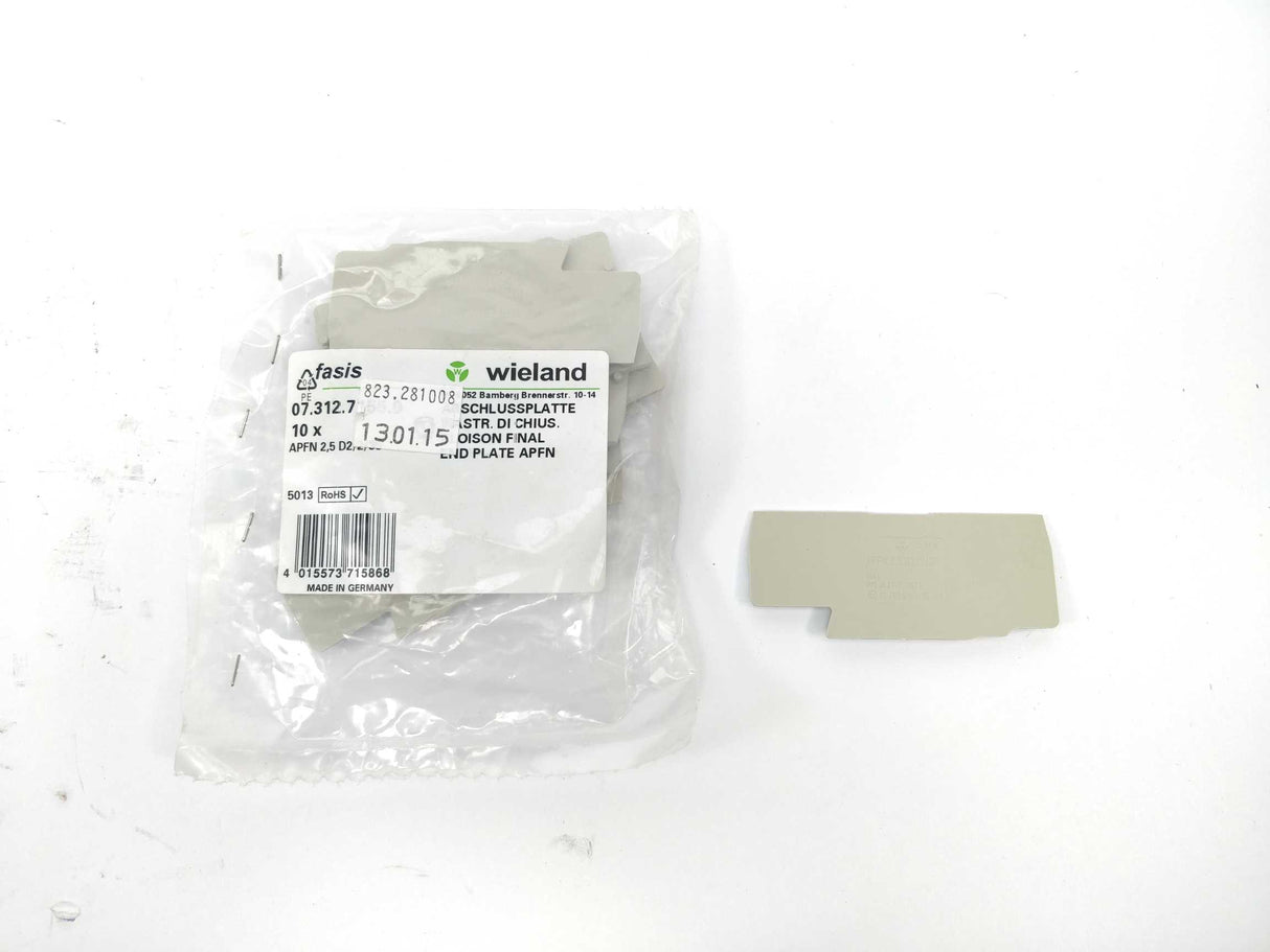 Wieland 07.312.7155.0 End plate APFN 2,5 D2/2/35 12 Pcs.