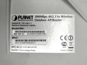 Planet WNAP-6350 300Mbps 802.11n Wireless outdoor AP/Router