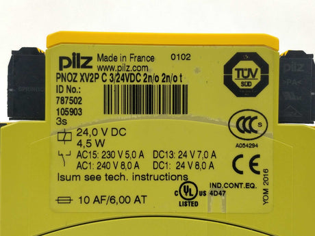 Pilz PNOZXV2P 787502 Safety relay 24VDC