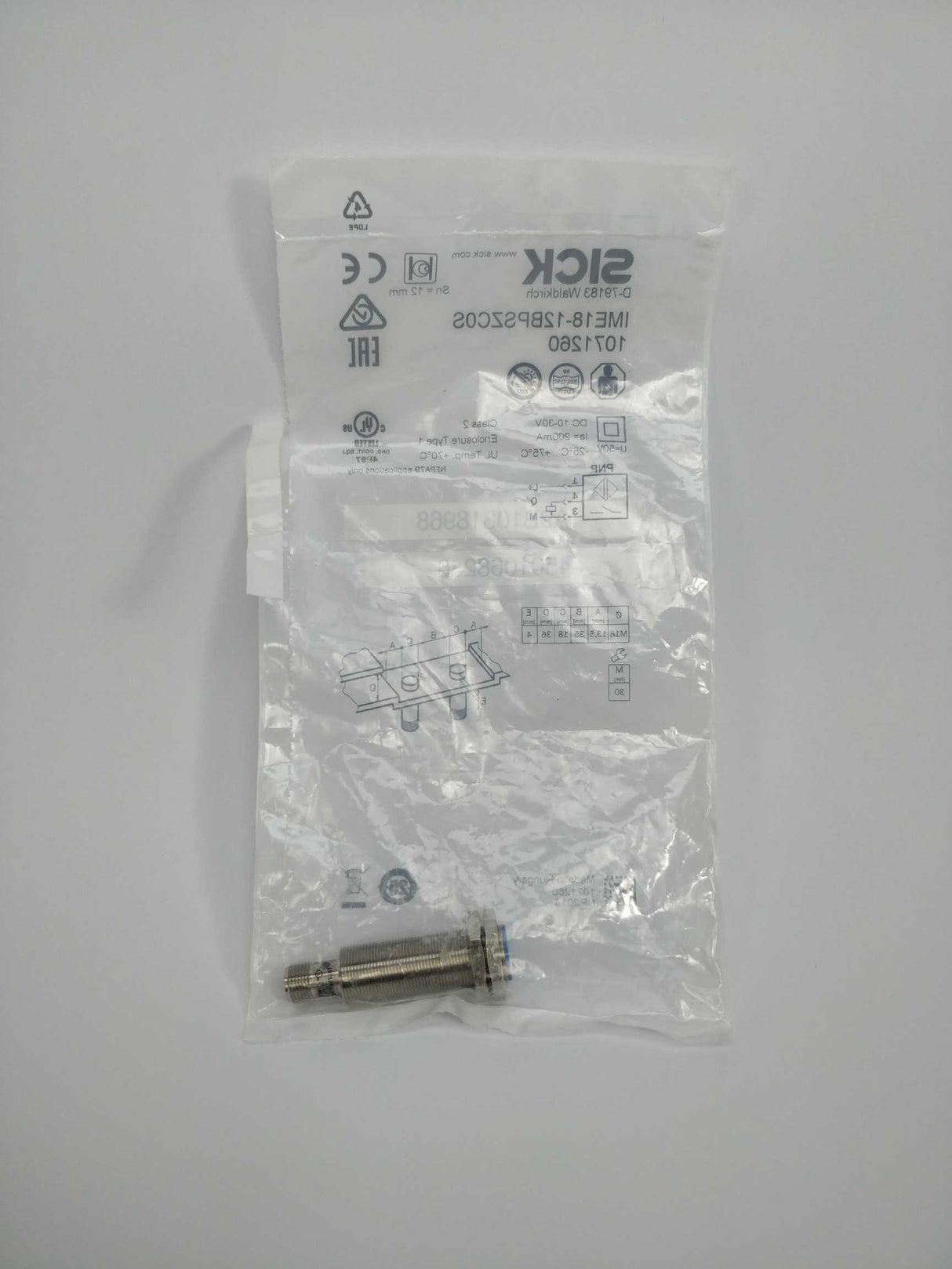 SICK IME18-12BPSZC0S 1071260 Inductive proximity sensor