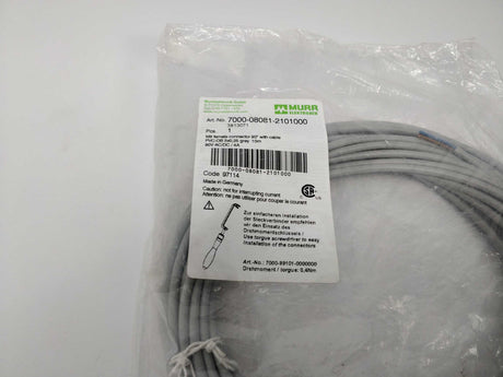 MURR Elektronik 7000-08081-2101000 M8 female conn. 90°+cable