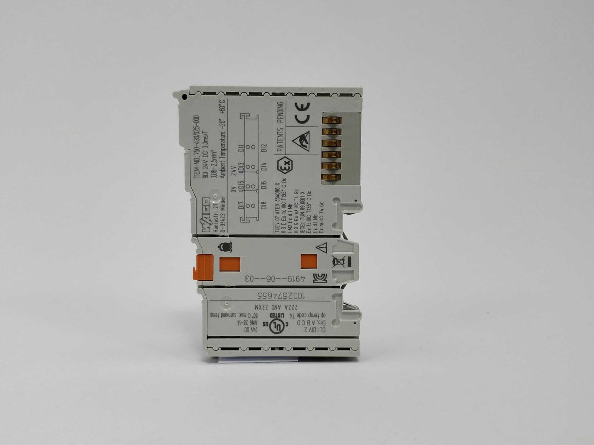 Wago 750-430 8-channel digital input; 24 VDC; 3 ms