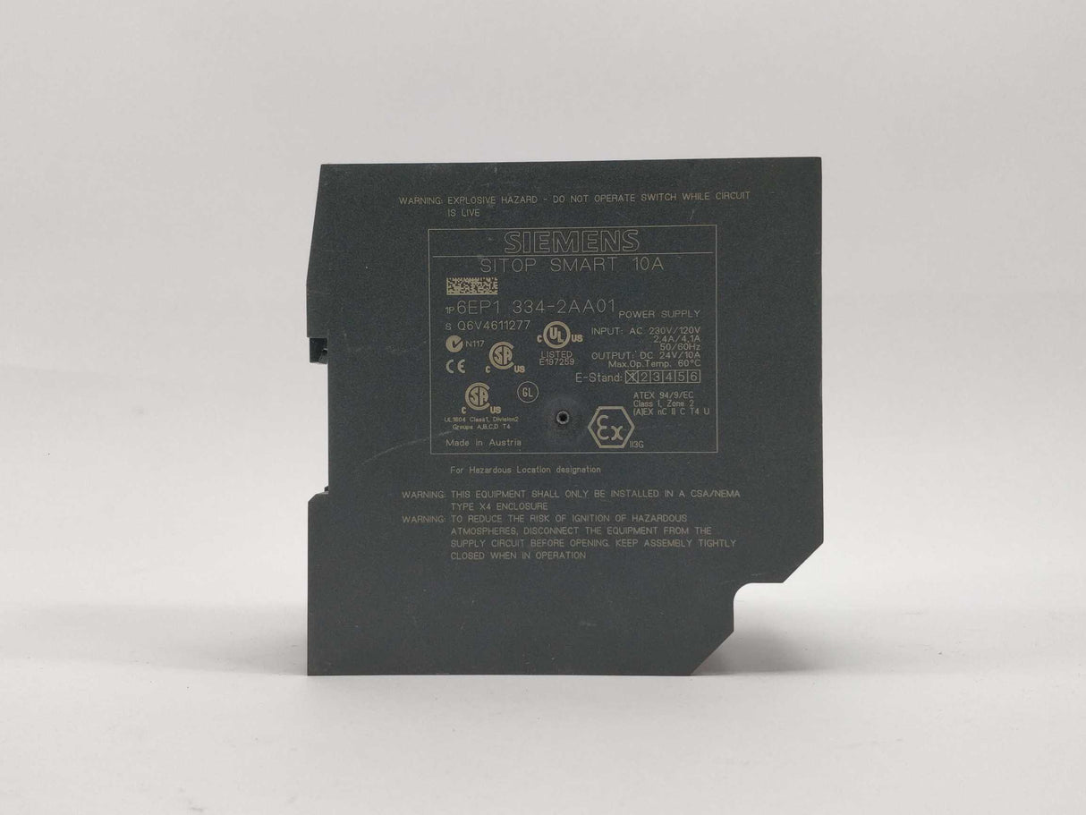 Siemens 6EP1 334-2AA01 Sitop smart 10A Power supply E:01