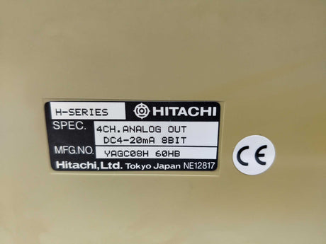 HITACHI YAGC08H 60HB Analog Out 4CH. DC4-20mA 8BIT