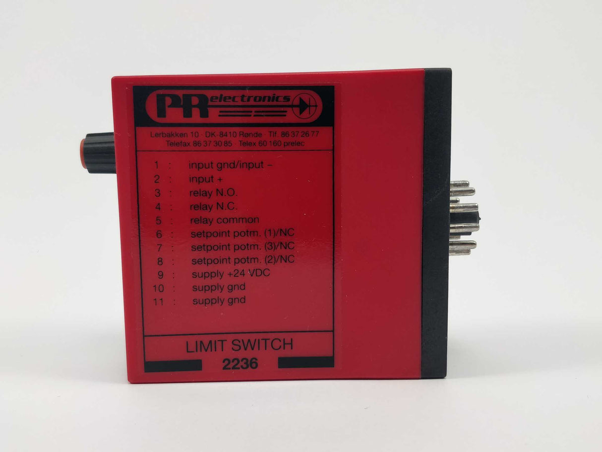 PR Electronics 2236 E2A1 Limit switch, Ser: 950384002