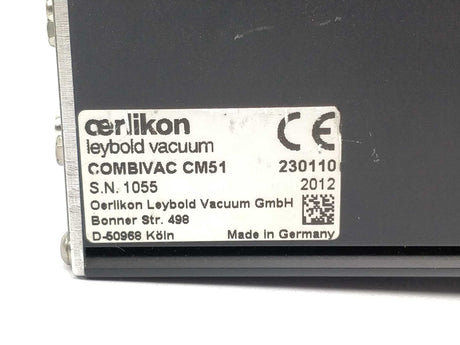Oerlikon 230110 Combivac CM51 leybold vacuum 100-240VAC 0,35A 50/60Hz