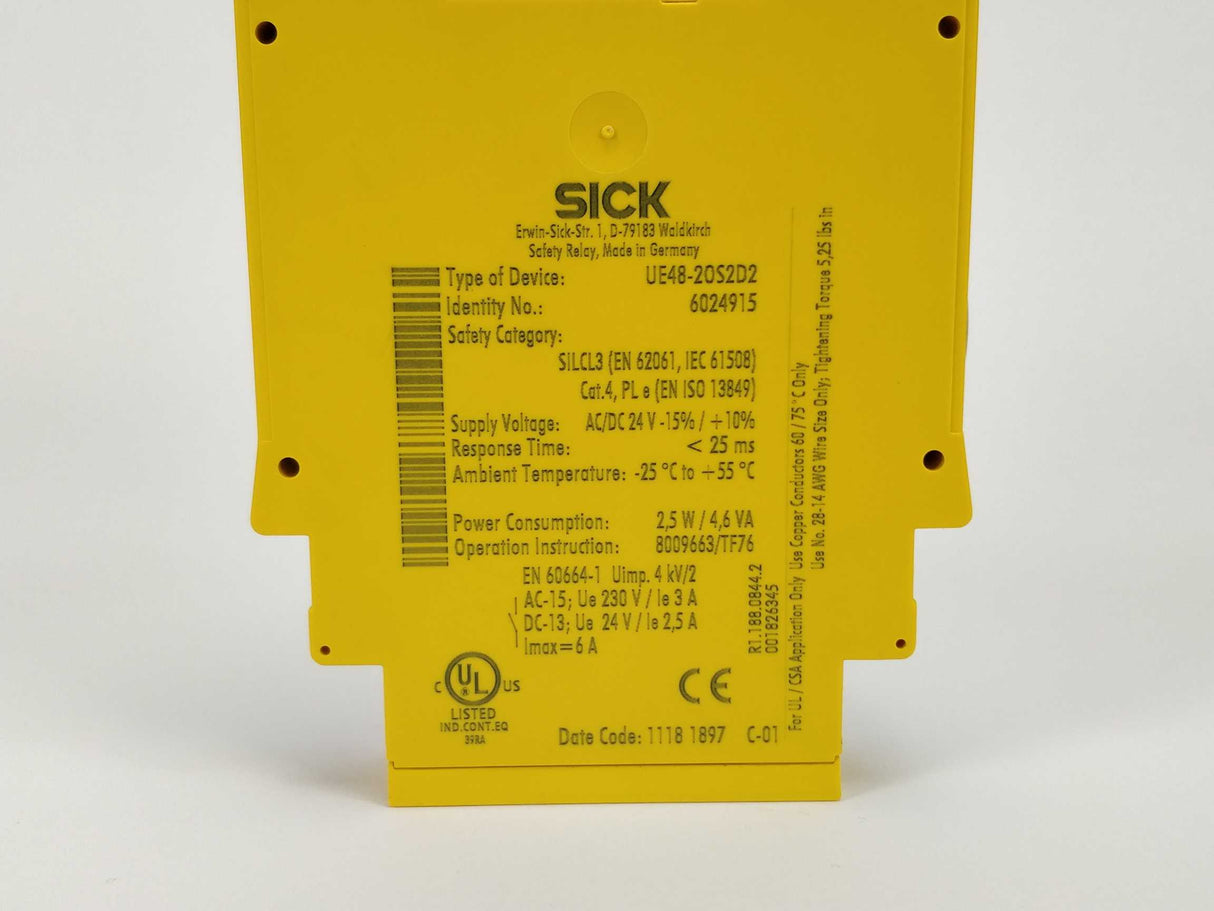 SICK 6024915 UE48-2OS2D2 Safety relay Evaluation unit