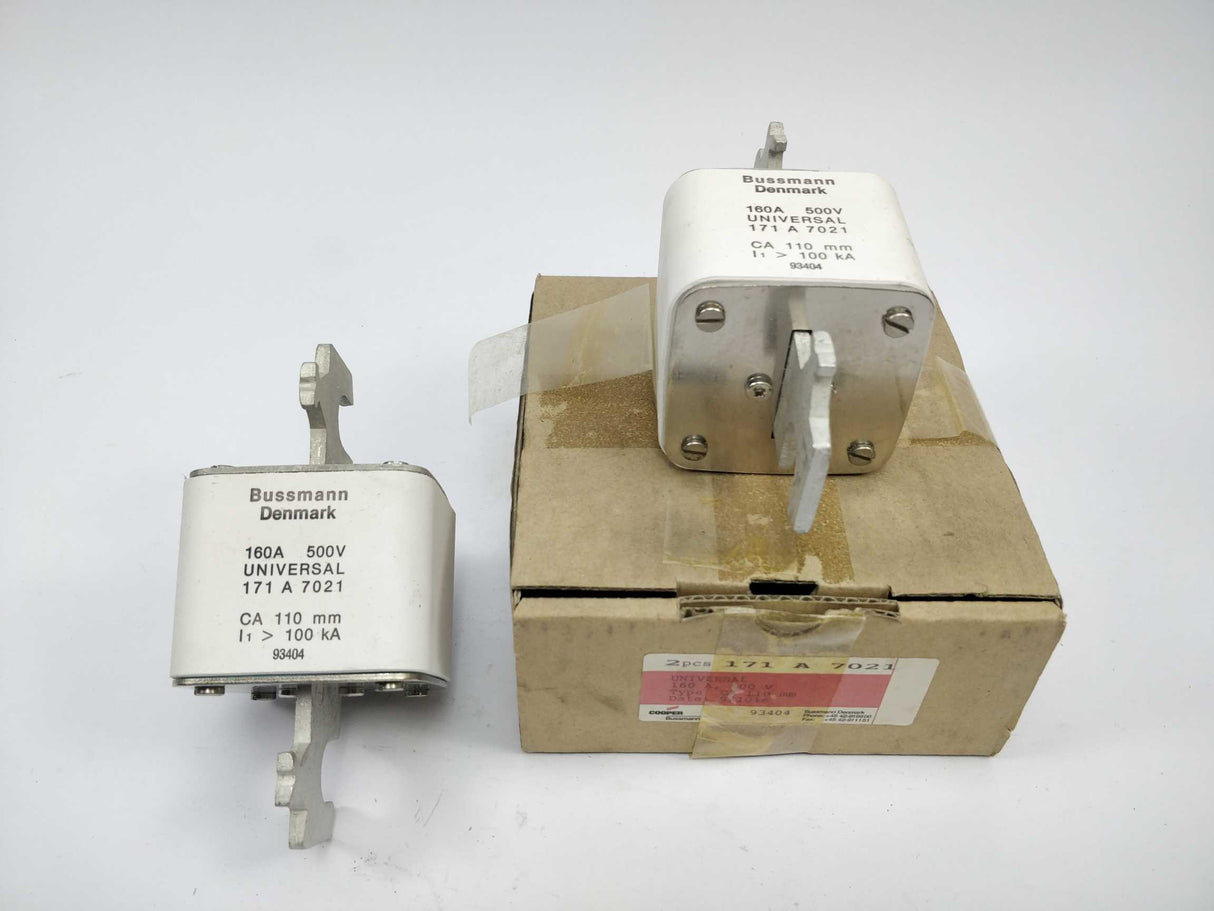 Bussmann 171A7021 Fuse 160A 500V universal CA 110mm 100kA 2 Pcs.