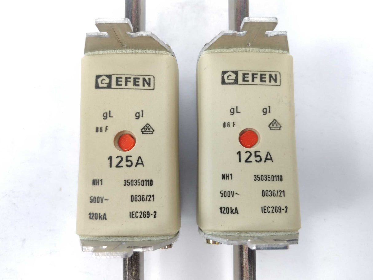 Efen 350350110 Fuse 125A 500V gL NH1 120kA 2Pcs.