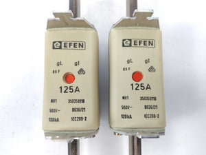 Efen 350350110 Fuse 125A 500V gL NH1 120kA 2Pcs.
