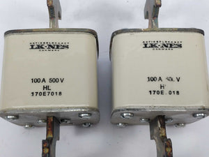 LK/Bussmann 170E7018 Fuse 100A 500V HL CA 110mm 2Pcs.