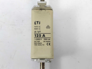 ETI  Fuse 125A 500V gL NH1 120kA